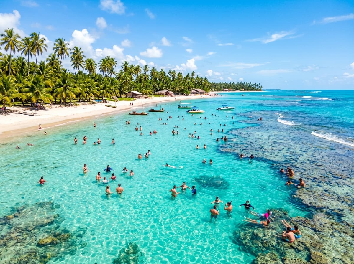 Piscinas naturais e praias paradisíacas no Nordeste brasileiro